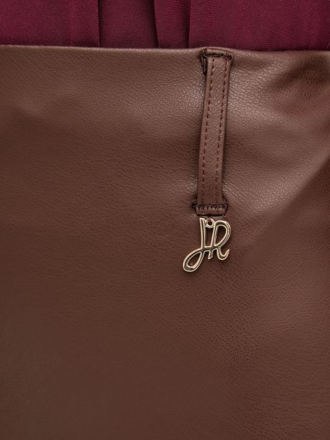 Joseph Ribkoff spodnie damskie kolor brązowy proste high waist 253060