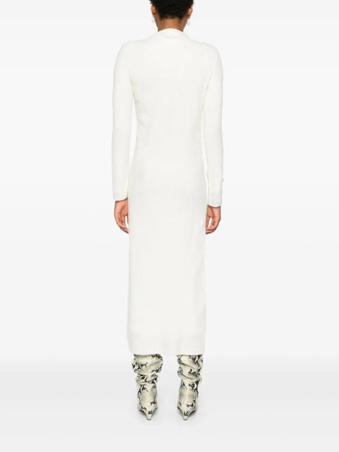 Jil Sander layered wool midi dress - White