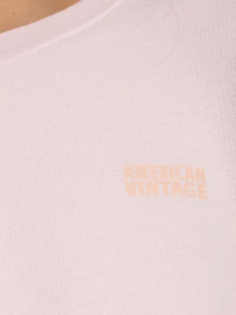 American Vintage logo-embroidered cotton sweatshirt - Pink
