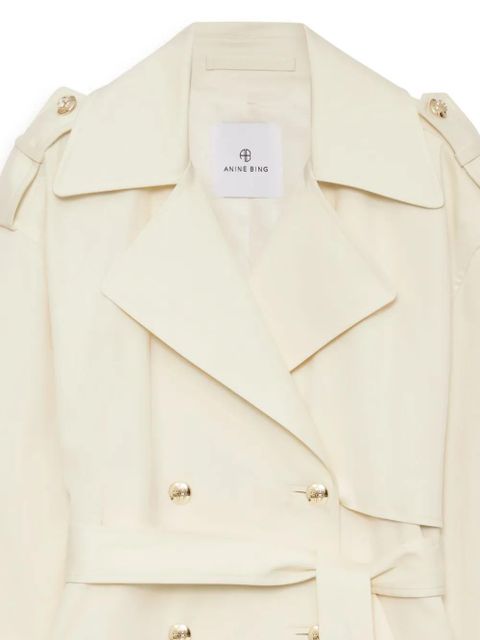 ANINE BING Layton button-detail oversize trench - Neutrals