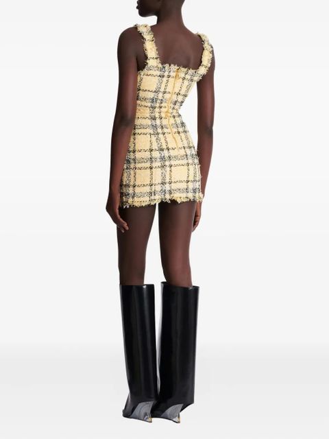 Balmain tweed mini dress - Yellow