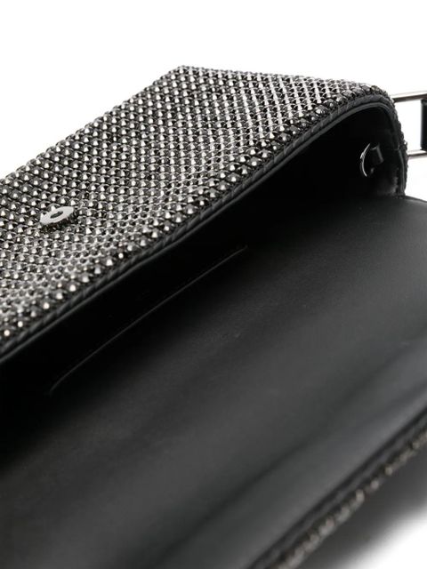 Self-Portrait gem-embellished shoulder bag - Black