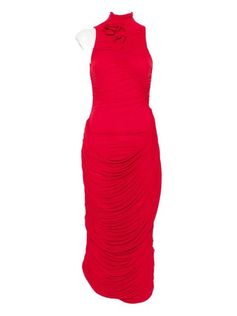 Magda Butrym high-neck draped dress - Red