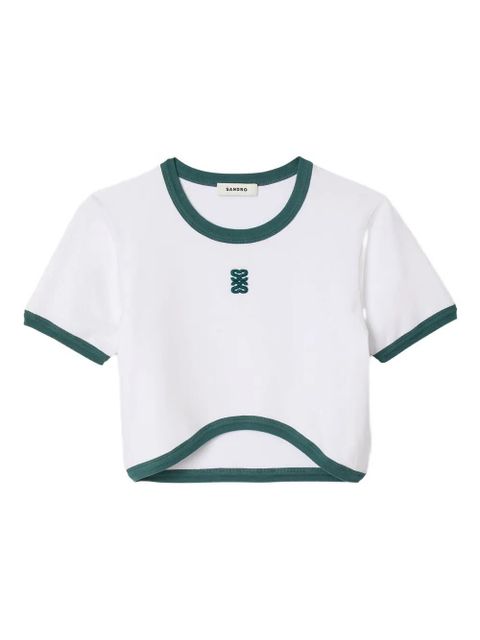 SANDRO two-tone T-shirt - White - zdjęcie produktu nr 1