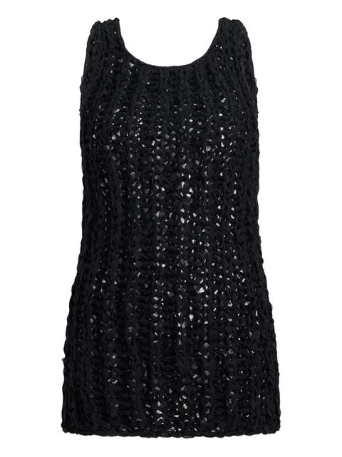 KHAITE openwork Evita top - Black - zdjęcie produktu nr 1