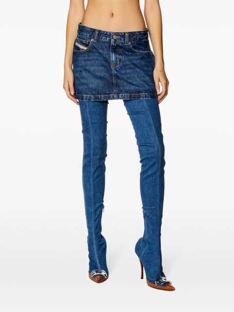 Diesel De-Ron low-rise denim miniskirt - Blue