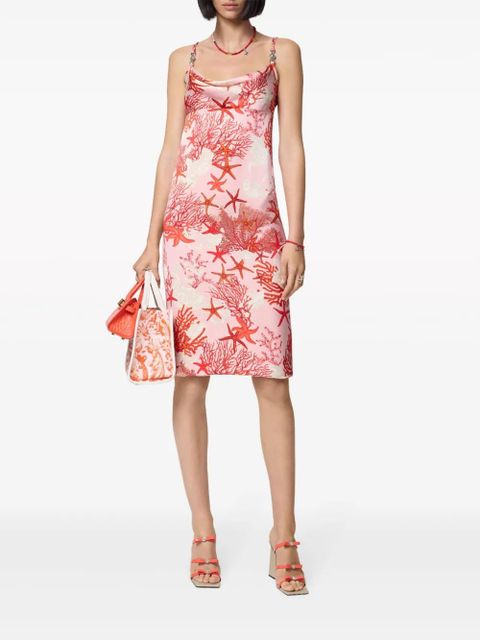 Versace Barocco Sea silk slip dress - Pink