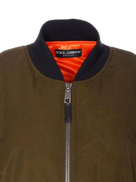 Dolce & Gabbana gathered-detail bomber jacket - Green