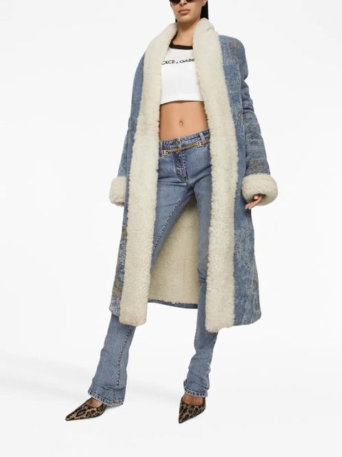 Dolce & Gabbana logo-patch low-rise bootcut jeans - Blue - zdjęcie produktu nr 2