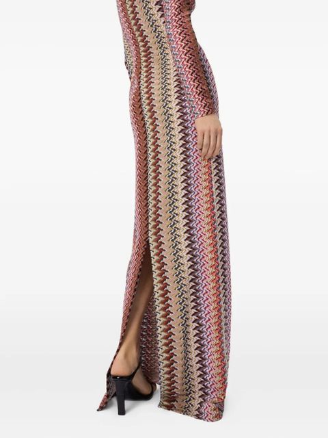 Missoni chevron-pattern maxi dress - Brown