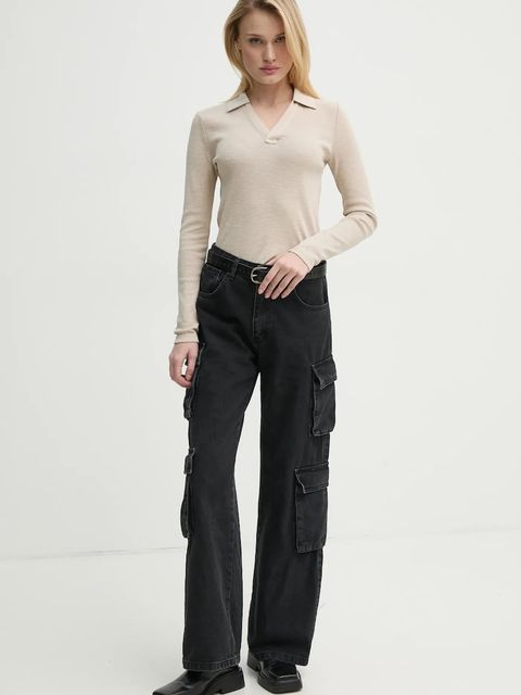 G-Star longsleeve bawełniany kolor beżowy D26074-D958 - zdjęcie produktu nr 2