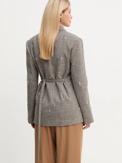 Simona Corsellini marynarka kolor brązowy dwurzędowa A25CPGI00301