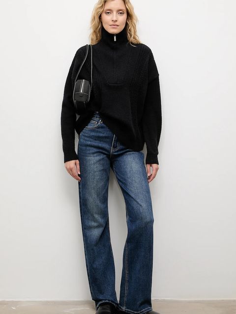 Answear.LAB sweter z kaszmirem kolor czarny z golfem