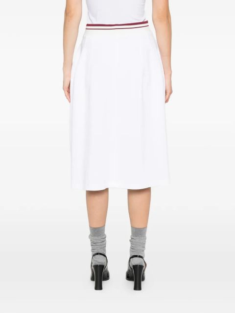 Marni logo waistband skirt - White