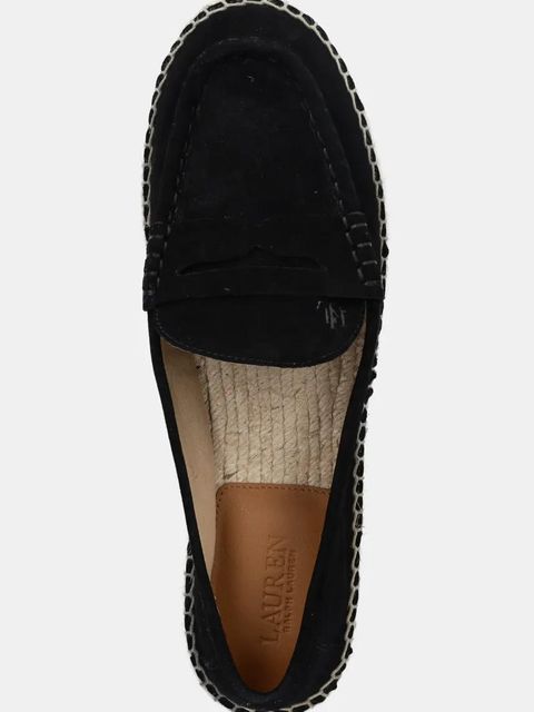 Lauren Ralph Lauren espadryle zamszowe Luize Loafer kolor czarny 802953958003 - zdjęcie produktu nr 2