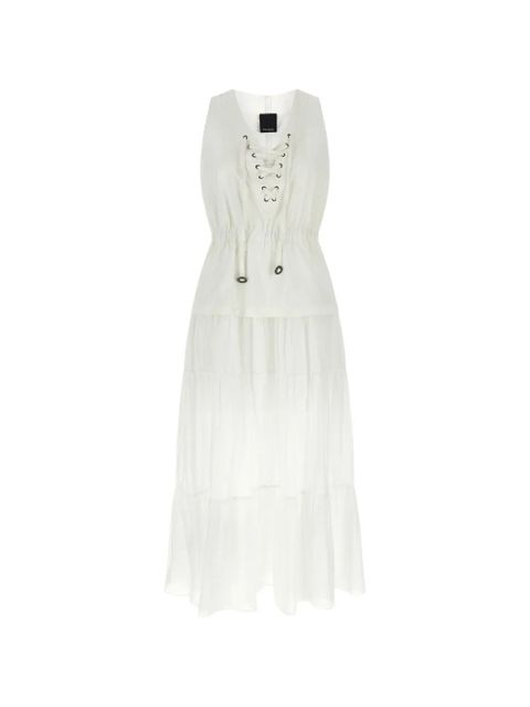 PINKO tiered lace-up maxi dress - White - zdjęcie produktu nr 1