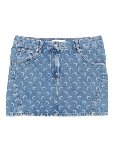 Marine Serre denim mini skirt - Blue - zdjęcie produktu nr 1
