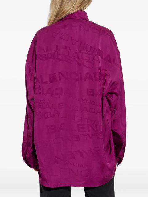Balenciaga logo-pattern shirt - Pink