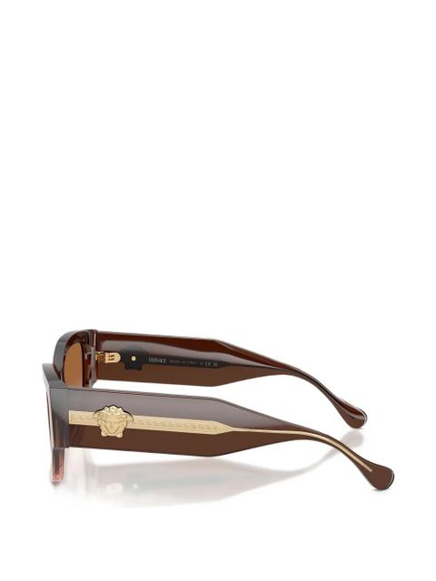 Versace Eyewear geometric-frame sunglasses - Brown