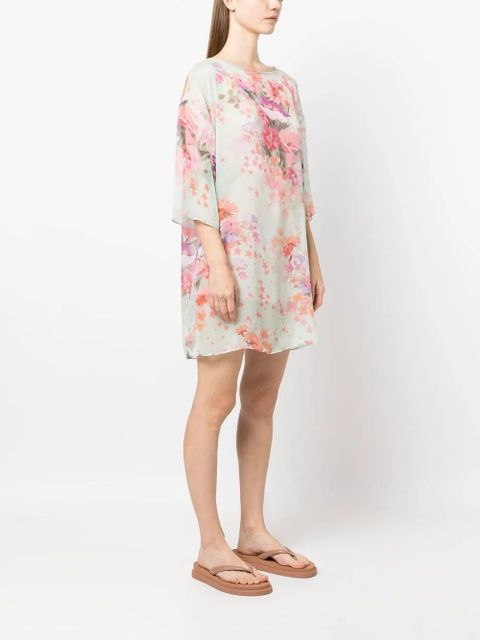 TWINSET floral-print belted dress - Green