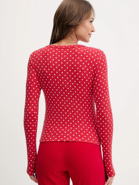 Abercrombie & Fitch longsleeve piżamowy damska kolor czerwony KI146-5107-500 - zdjęcie produktu nr 2