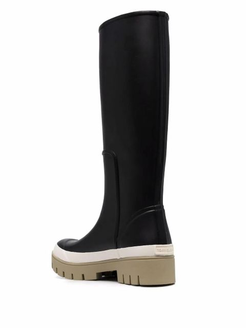 Tory Burch ridged rubber sole boots - Black
