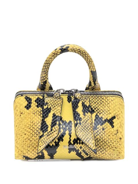 The Attico mini Friday snakeskin-effect tote bag - Yellow