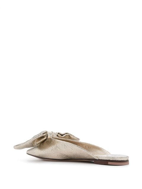 Valentino Garavani bow-detailed mules - Gold