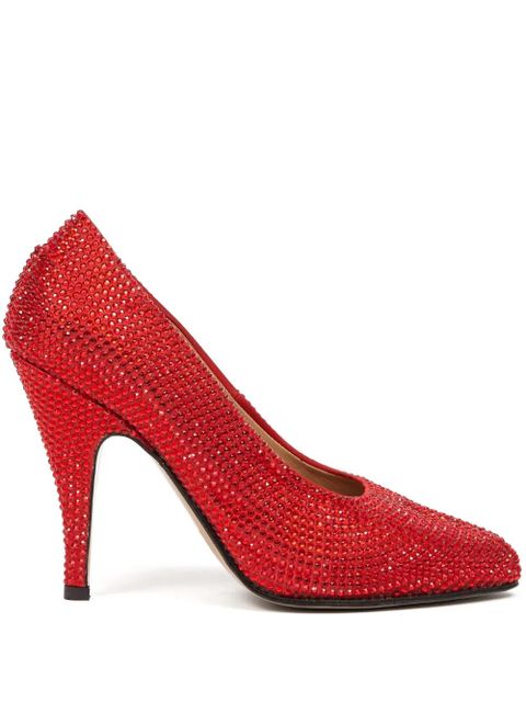 Maison Margiela Tabi 110mm rhinestone-embellished pumps - Red - zdjęcie produktu nr 1