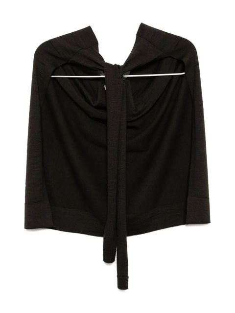 LEMAIRE Trompe L'oeil scarf - Brown