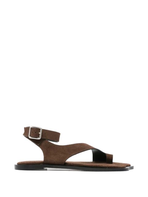 ALOHAS buckle-fastening asymmetric sandals - Brown - zdjęcie produktu nr 1