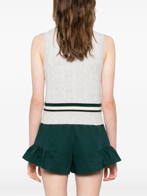 SANDRO cable-knit vest - Grey