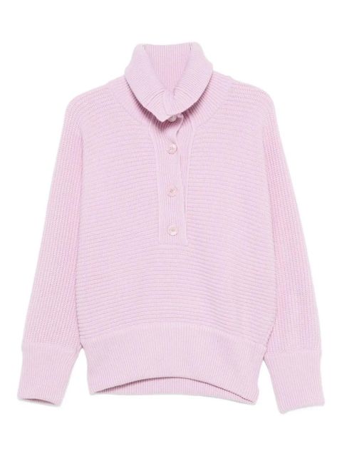 Magda Butrym high-neck button-placket jumper - Pink