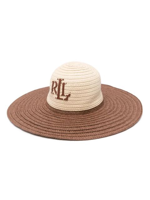 Lauren Ralph Lauren logo-appliqué paper sun hat - Neutrals - zdjęcie produktu nr 1