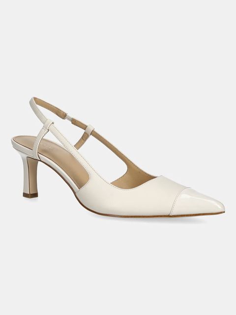 MICHAEL Michael Kors szpilki skórzane Alora Toe Cap Mid Sling kolor biały 40R6AOMS1L.289 - zdjęcie produktu nr 1