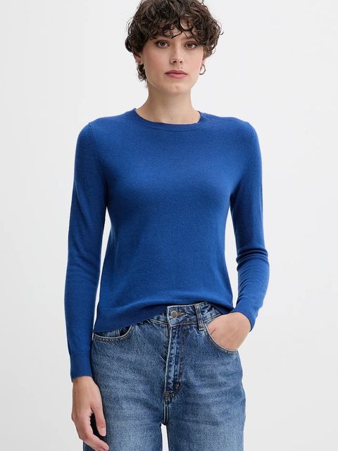 United Colors of Benetton sweter wełniany damski kolor niebieski lekki - zdjęcie produktu nr 1