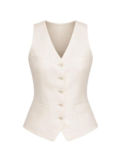 Lauren Ralph Lauren buttoned V-neck waistcoat - Neutrals - zdjęcie produktu nr 1
