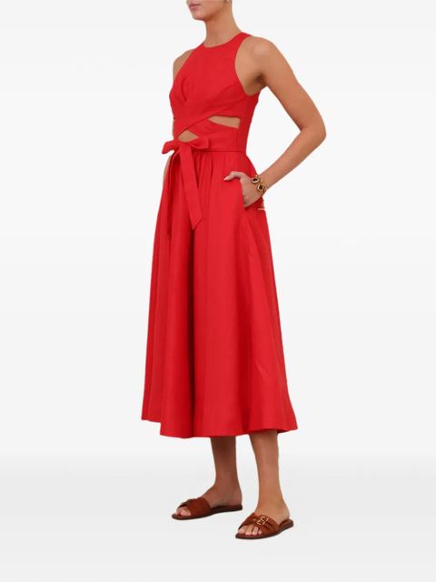 ZIMMERMANN Patience cut-out dress - Red
