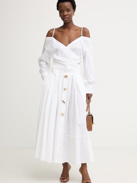 Simona Corsellini koszula kopertowa damska bawełniana - zdjęcie produktu nr 1