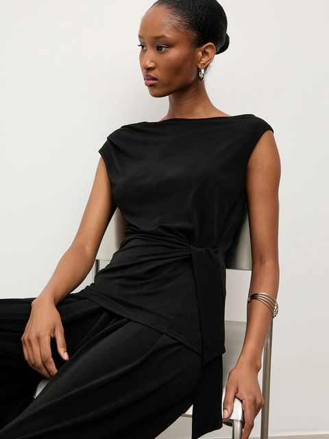 Answear.LAB top damska kolor czarny gładka