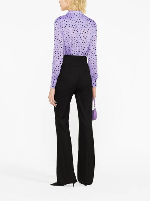 PINKO buckle-embellishment flared trousers - Black