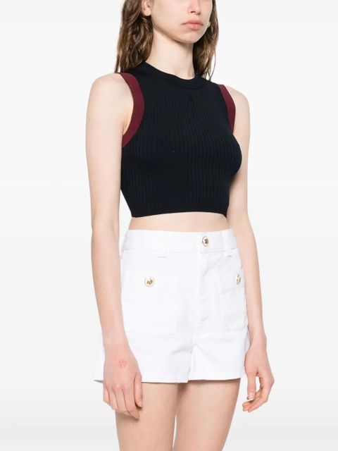 SANDRO cropped knitted top - Blue - zdjęcie produktu nr 2