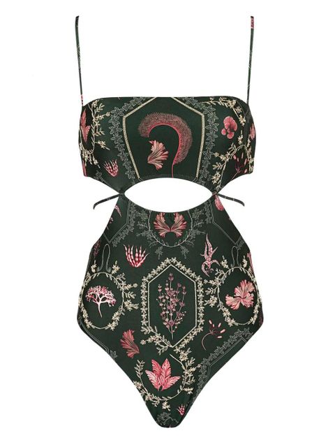 Agua By Agua Bendita Victoriana Encaje floral-print swimsuit - Green - zdjęcie produktu nr 1