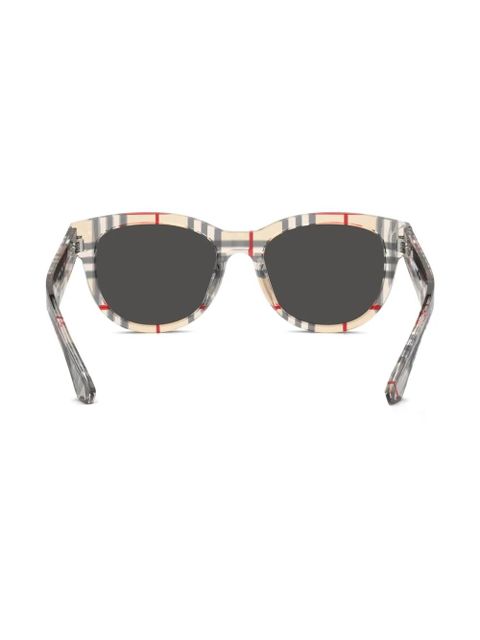 Burberry Eyewear Vintage Check pantos-frame sunglasses - Neutrals
