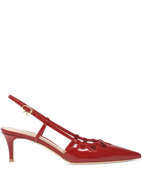 Gianvito Rossi 55mm Eloise cut-out heeled pumps - Red - zdjęcie produktu nr 1