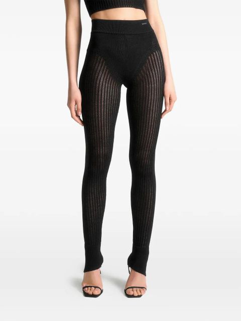 Manière De Voir knitted high waisted trousers - Black - zdjęcie produktu nr 1