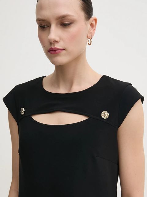 Joseph Ribkoff sukienka kolor czarny midi dopasowana 251202