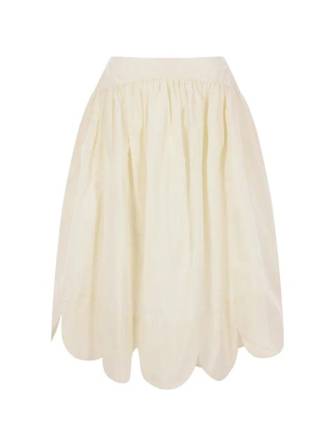 Simone Rocha scalloped-hem midi skirt - Neutrals - zdjęcie produktu nr 2