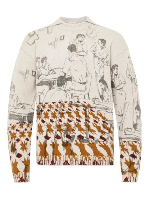 JW Anderson illustration-pattern jumper - Grey - zdjęcie produktu nr 1