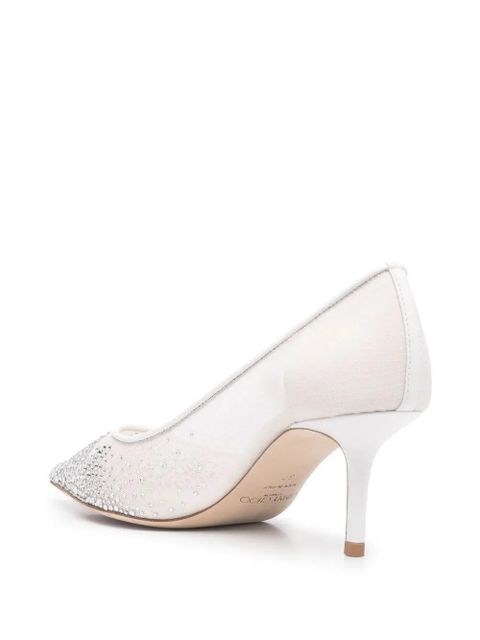 Jimmy Choo Love 65mm crystal-embellished pumps - White - zdjęcie produktu nr 2